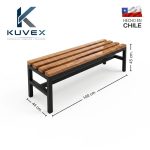 Banca de Camarín Doble con Colgador 150 cm - Línea Air 30/30