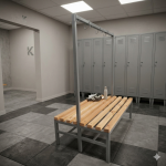 Banca de Camarín con Doble Colgador 100 cm